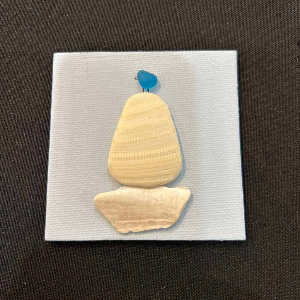 Magnet Blue shell boat with blue bird