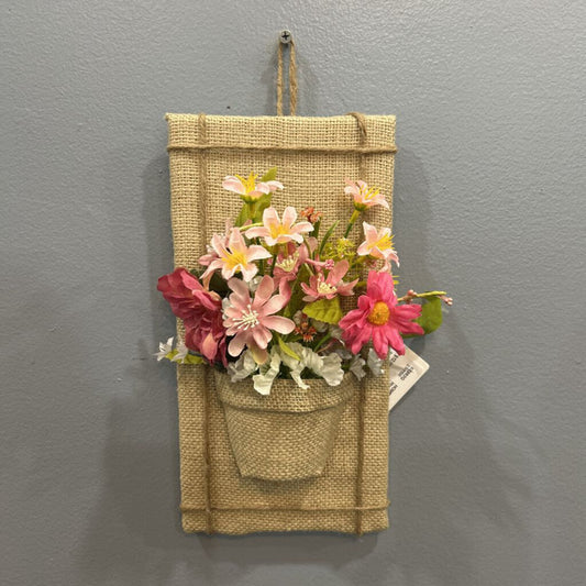 Hanging burlap jute Floral