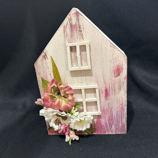 Wood House with Floral
