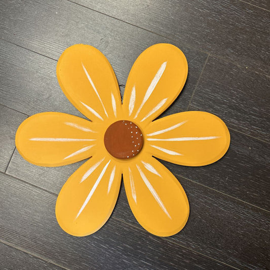 Wood Flower 18" yellow