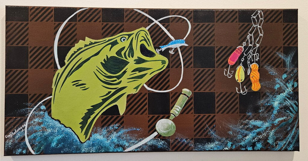 Canvas Bass Fish, Fishing Lures (A)