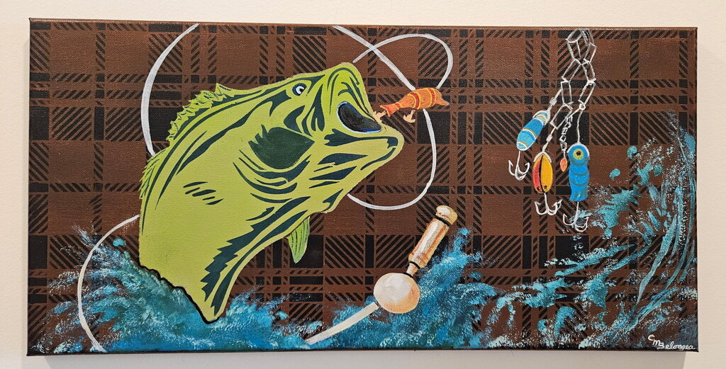 Canvas Bass Fish, Fishing Lures (C)