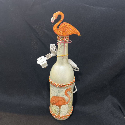 Wine Bottle Lamp Flamingo A5