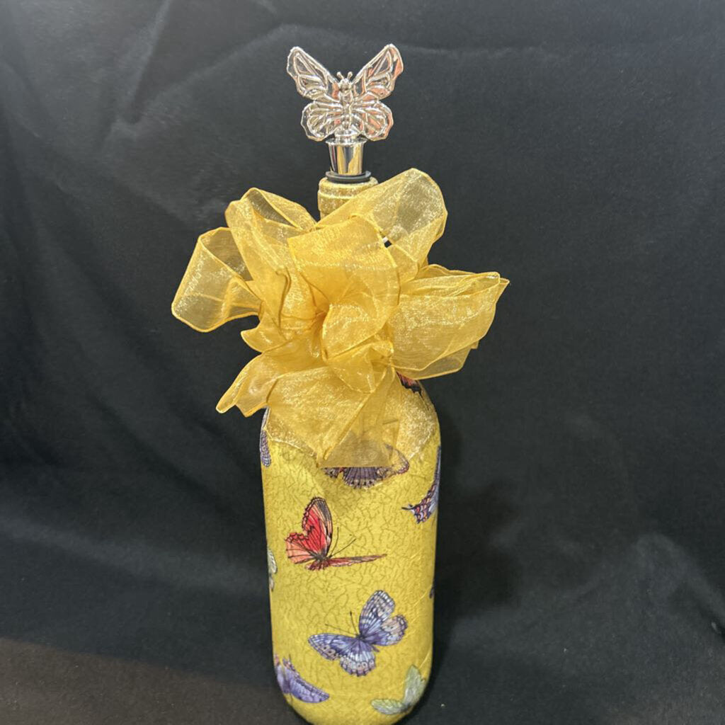 Wine Bottle Lamp Butterflies D10