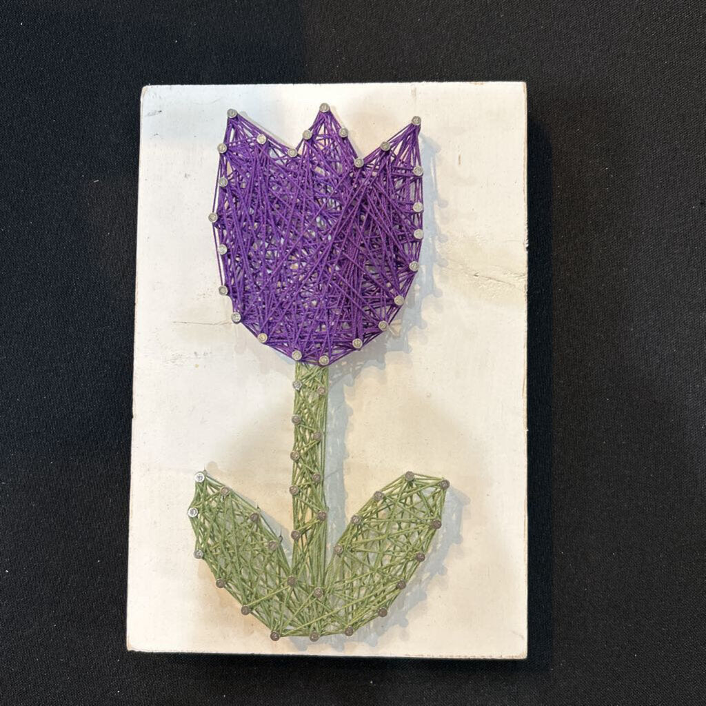 String Art Purple Flower