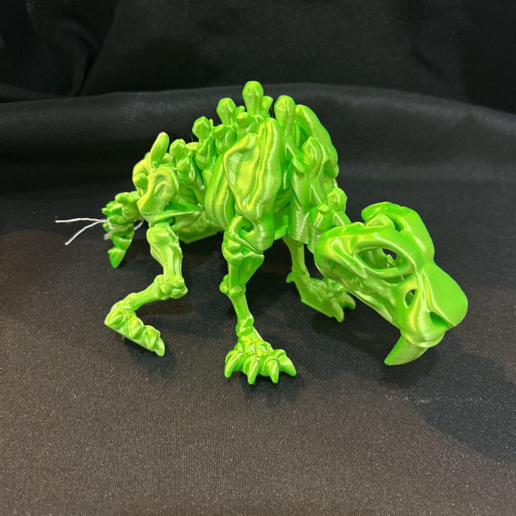 Saber Tooth Skeleton Green