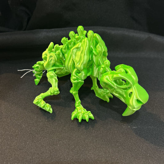 Saber Tooth Skeleton Green