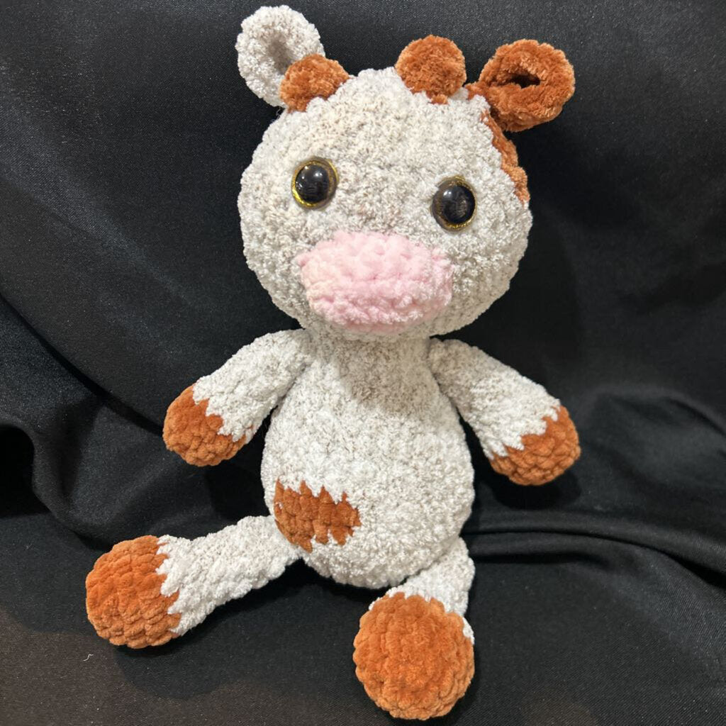 Crochet Medium speckled Brown Cow