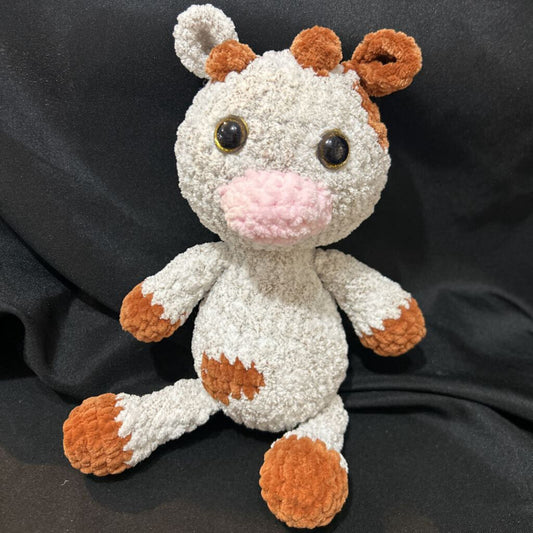 Crochet Medium speckled Brown Cow