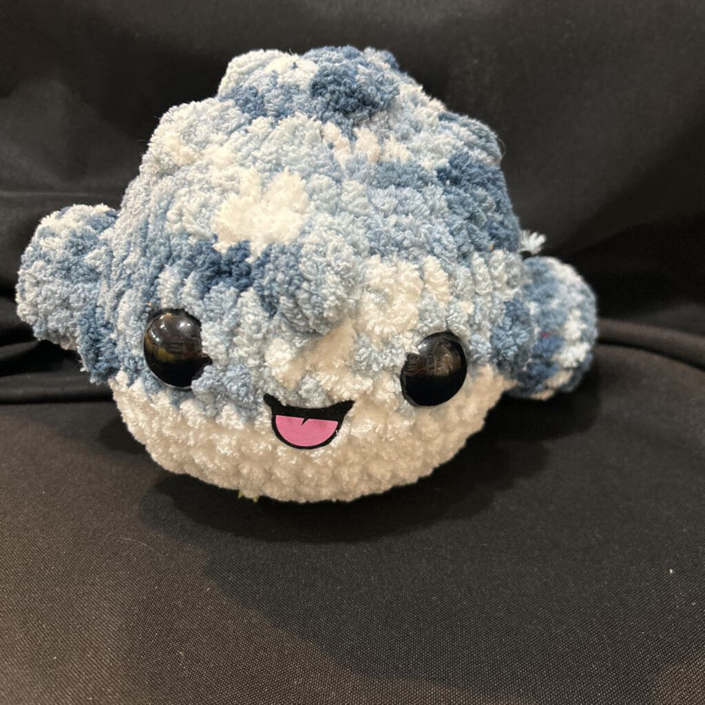 Crochet Blue Puffer Fish