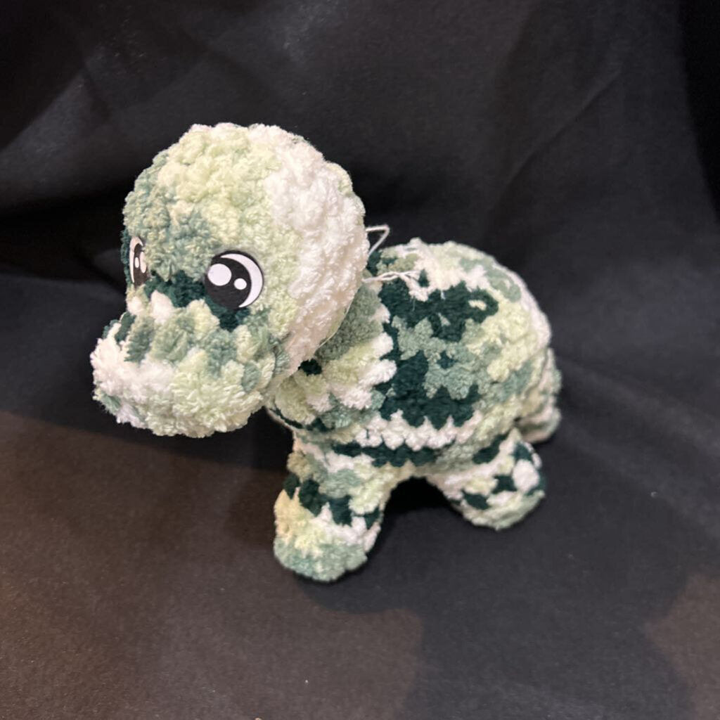 Crochet Green Brontosaurus