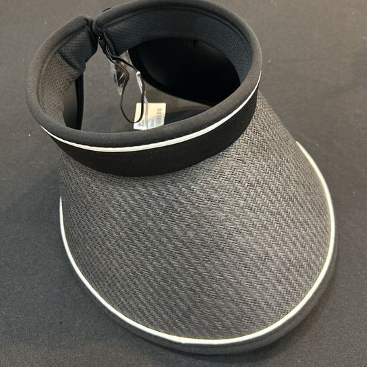 Womans Wide Brim Visor Black