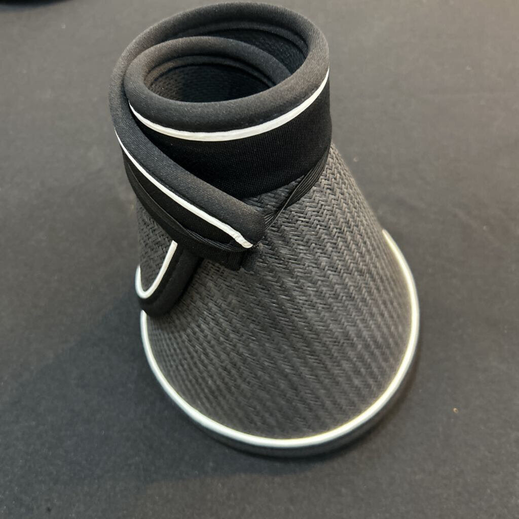 Womans Wide Brim Visor Black