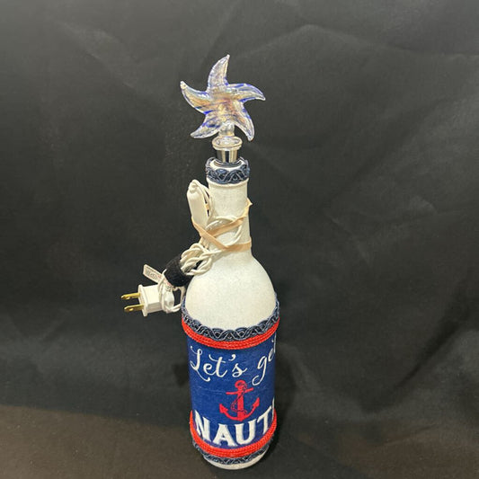 Wine Bottle Lamp Let's Get Nauti N2