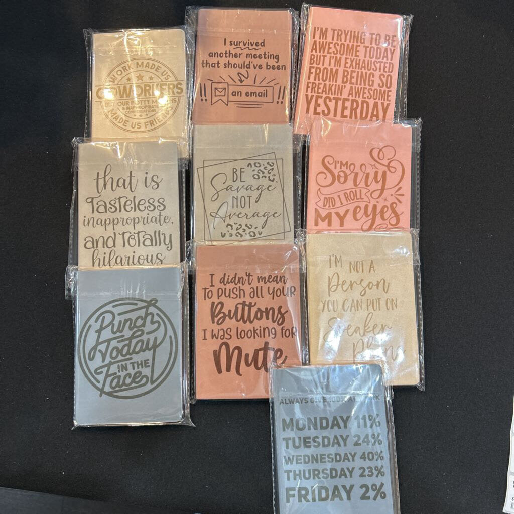 Laser Engraved Leather Notebook