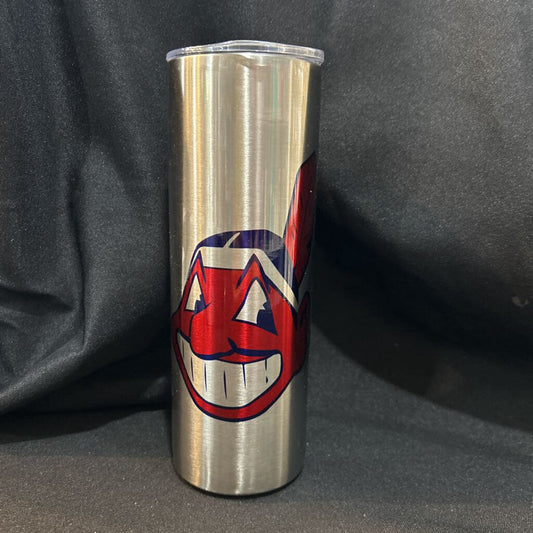 Tumbler Indians Wahoo Collage SS 20oz