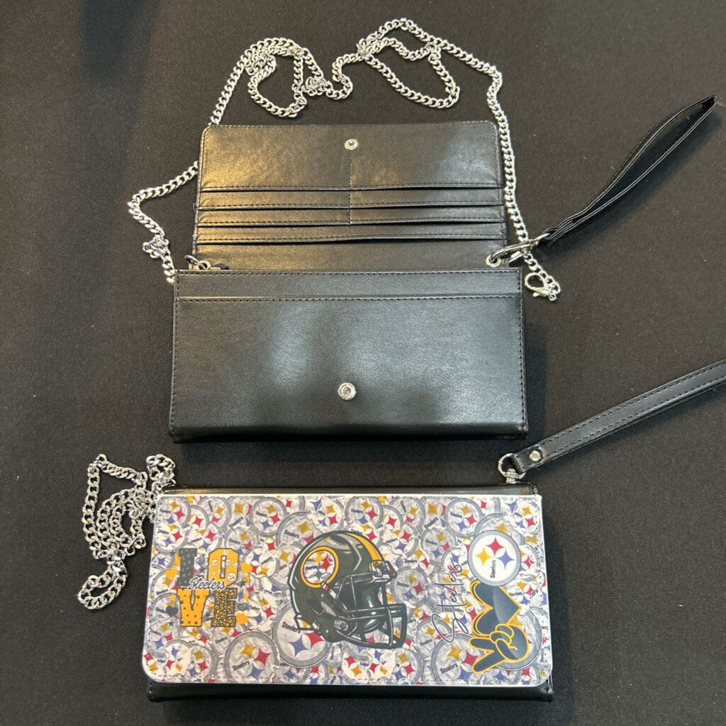Wristlet Purse Steelers Helmet Love