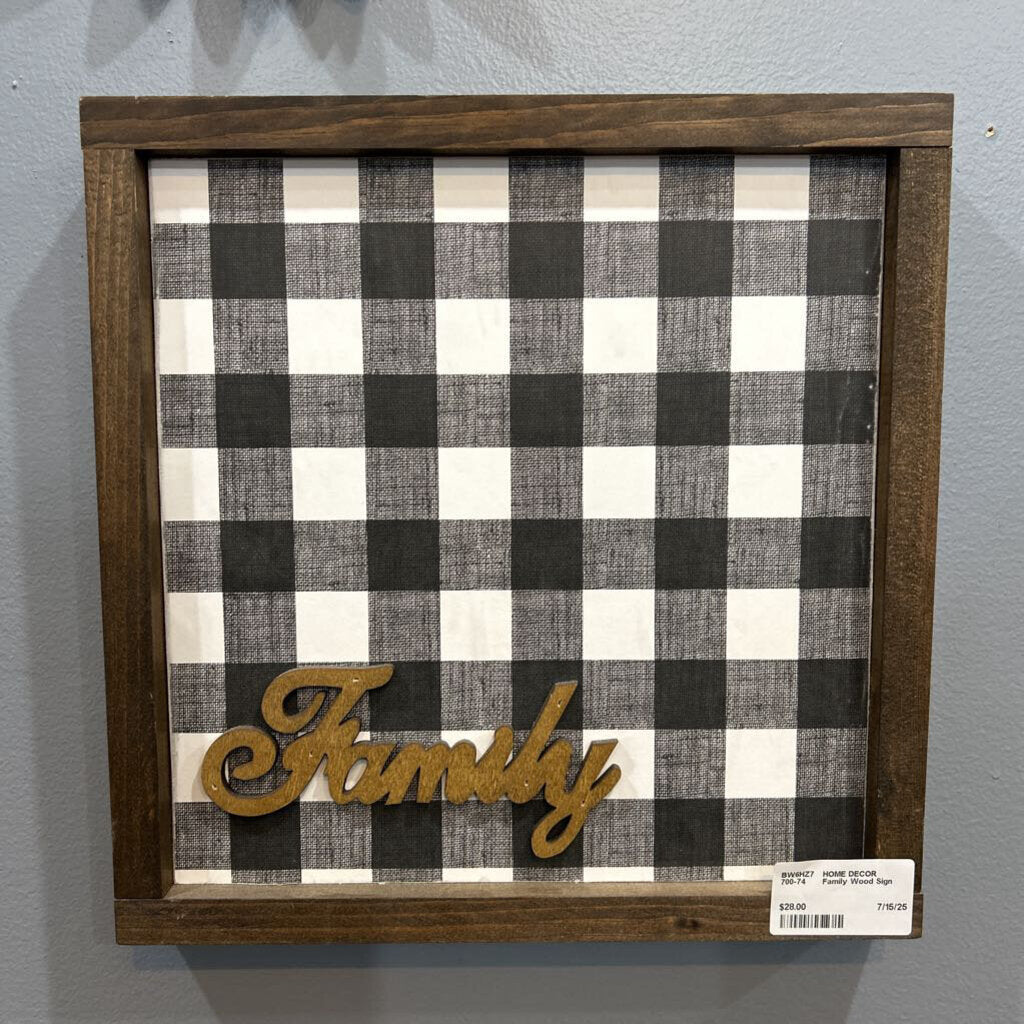 Family Wood Sign