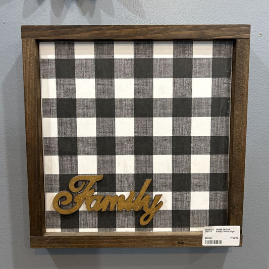 Family Wood Sign