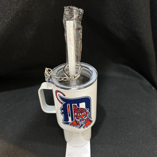 Tigers Modern D Logo Stanley Mini Keychain