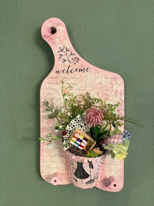 Sewing Welcome Plaque Hanger
