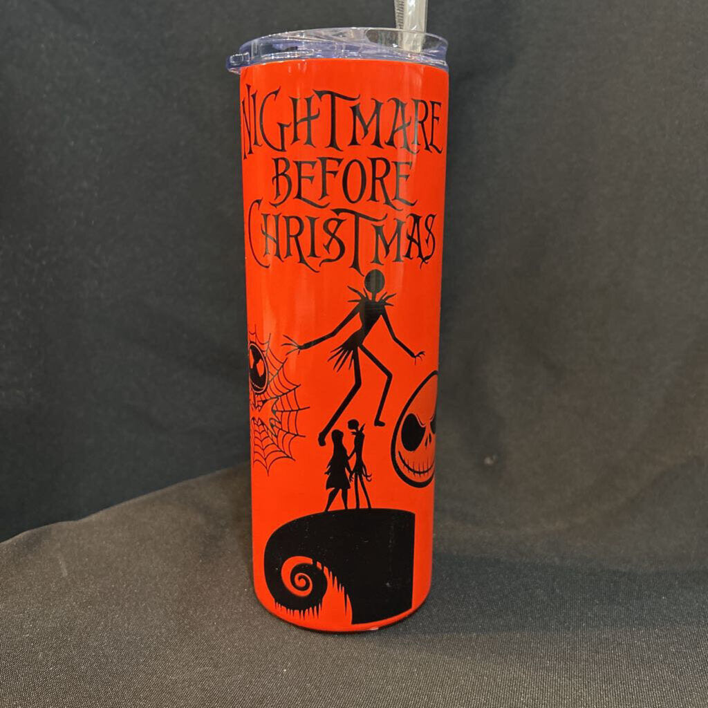 Tumbler Jack & Sally NMBC Collage Neon Orange 20oz