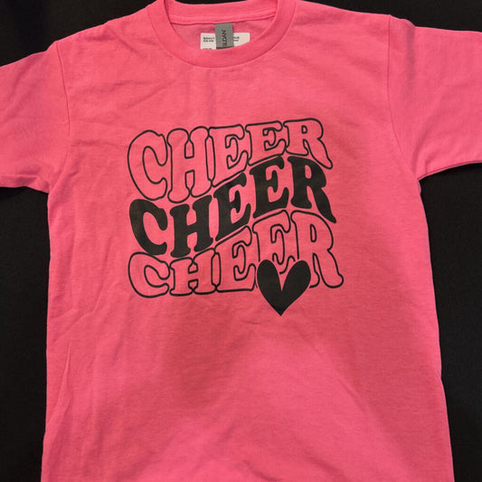 Kids Pink Cheer T-shirt