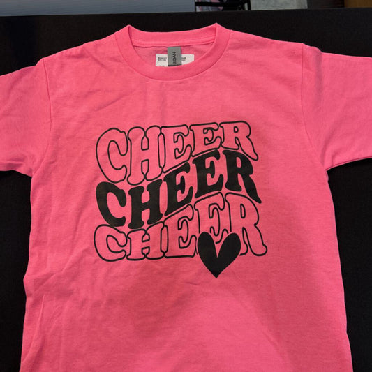 Kids Pink Cheer T-shirt
