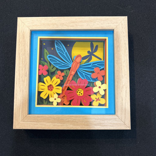 N Dragonflies at Night Mini Shadowbox