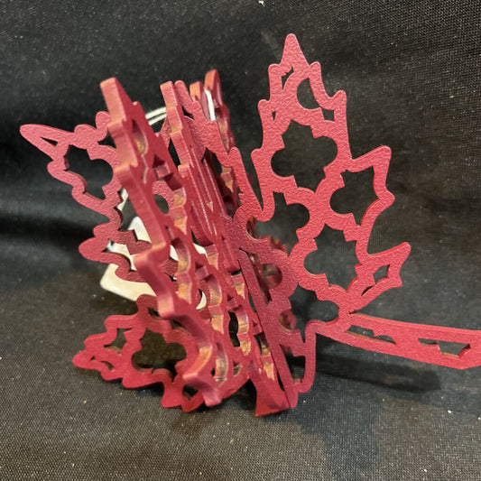 3D Maroon Leaf