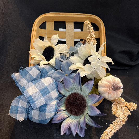 Fall Leaves and Dahlia Tobacco Basket