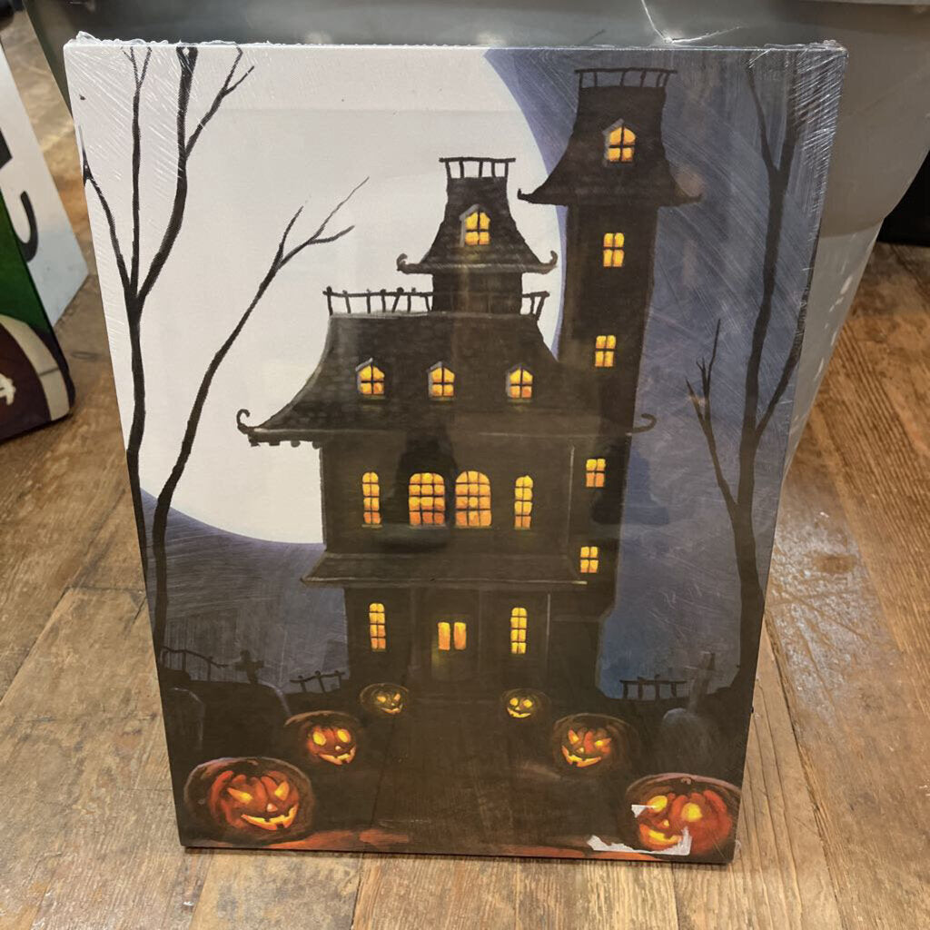 Haunted Mansion Light up Framed Canvas w/Remote