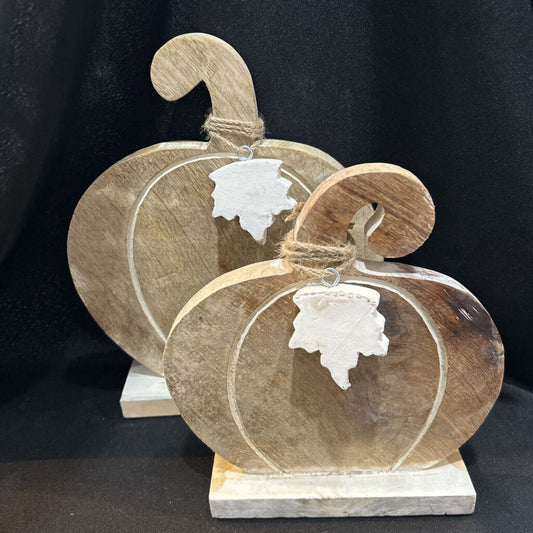 Set of 2 Pumpkins on Stands