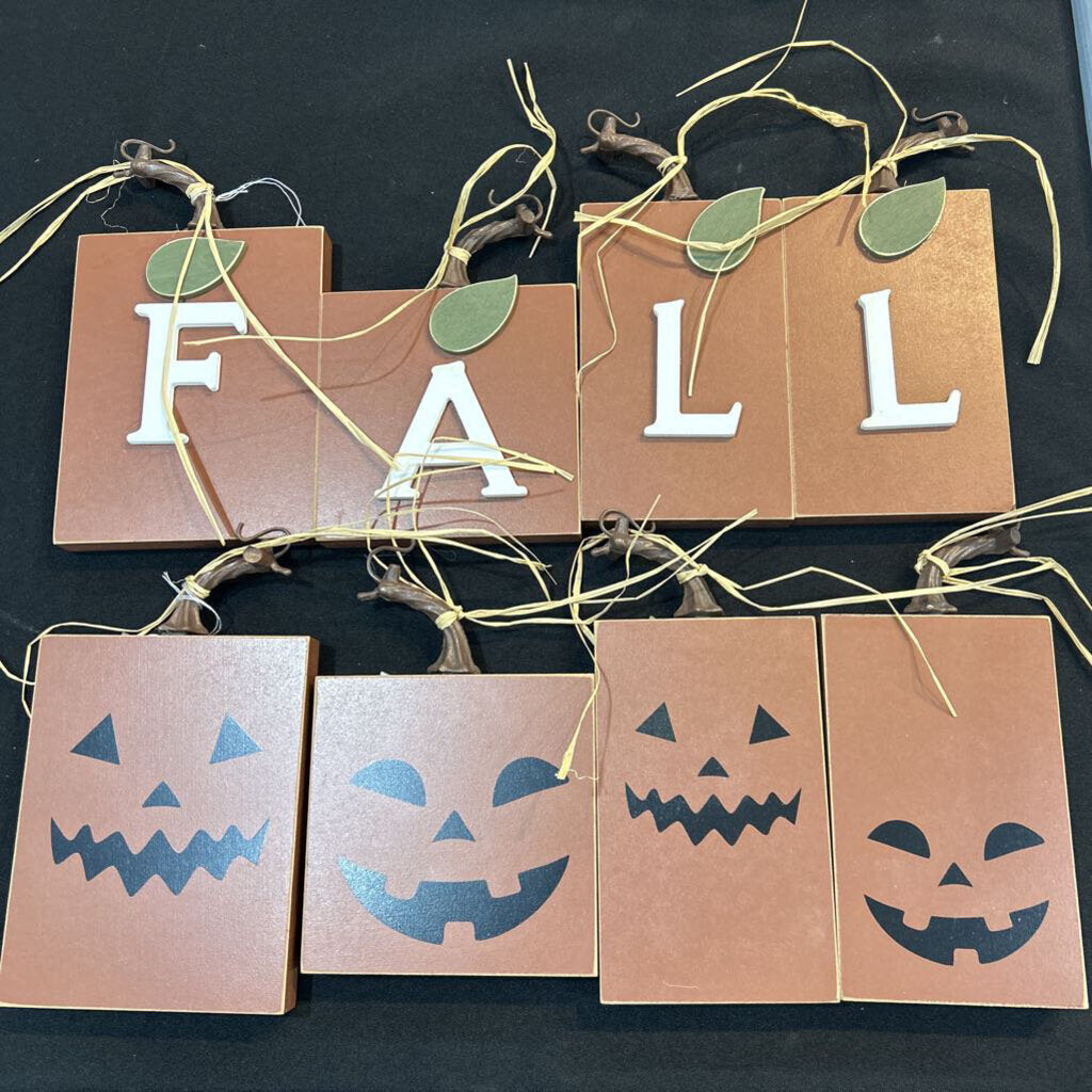 Pumpkin/Fall Blocks w/Stem Double-sided
