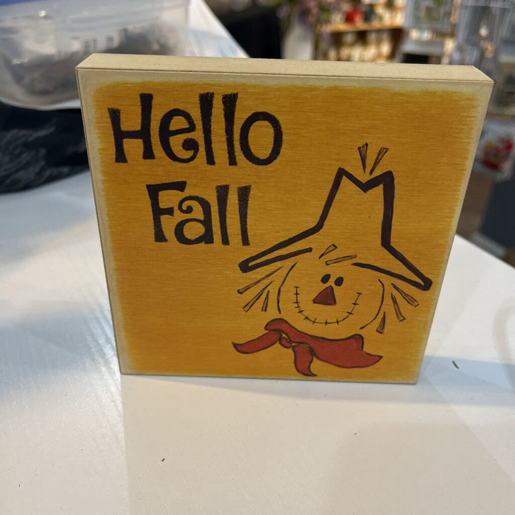 Wood Sign Hello Fall