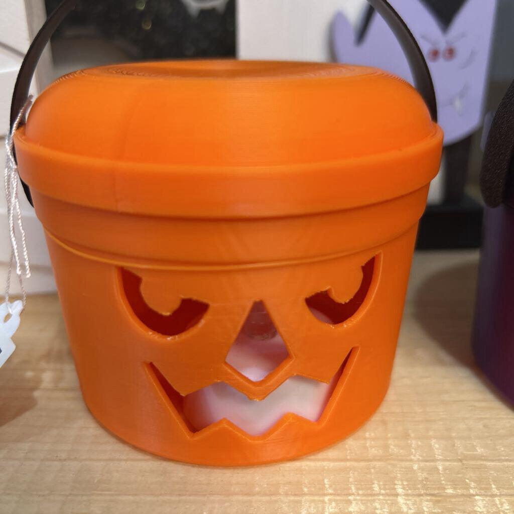 Boo Bucket Tealight-Orange