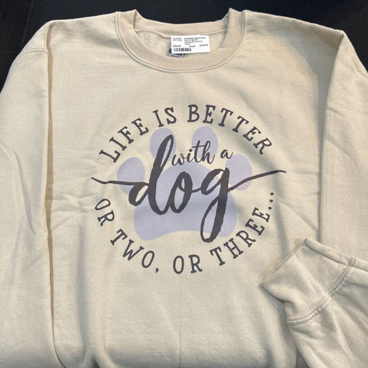 Life is Better w/Dog Crewneck