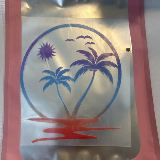 Decal Beach Palm Trees