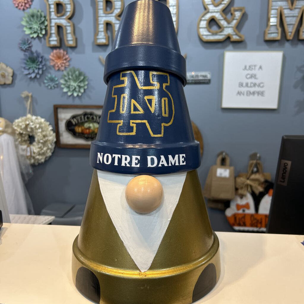 Notre Dame Clay Pot Gnome