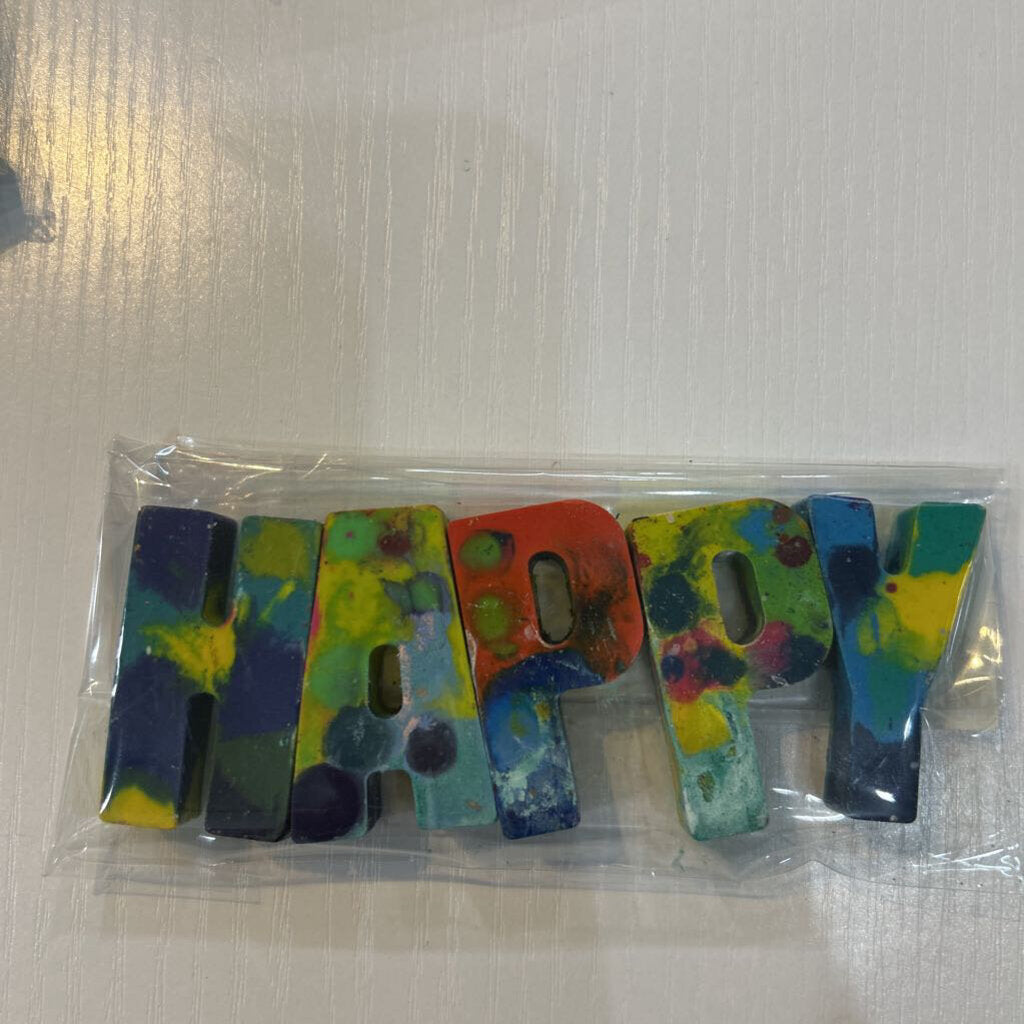 Happy Letter Crayons