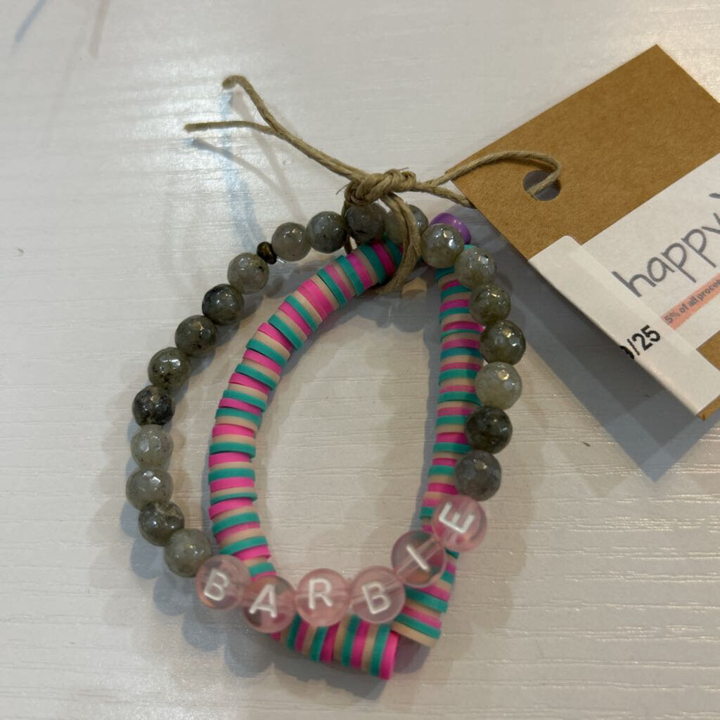 Beaded Barbie 2 Strand Bracelet