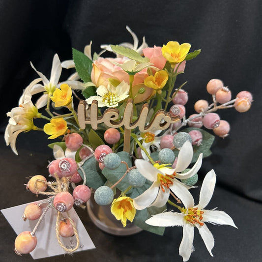 Pink Berry Hello Flower Arrangement F3