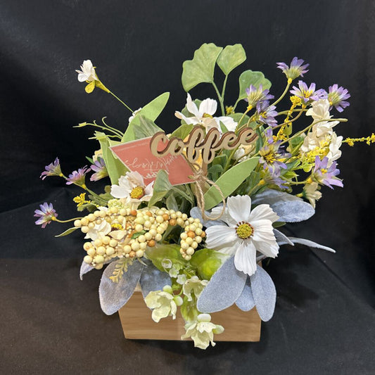 Purple/Yellow Coffee Flower Arrangement F8