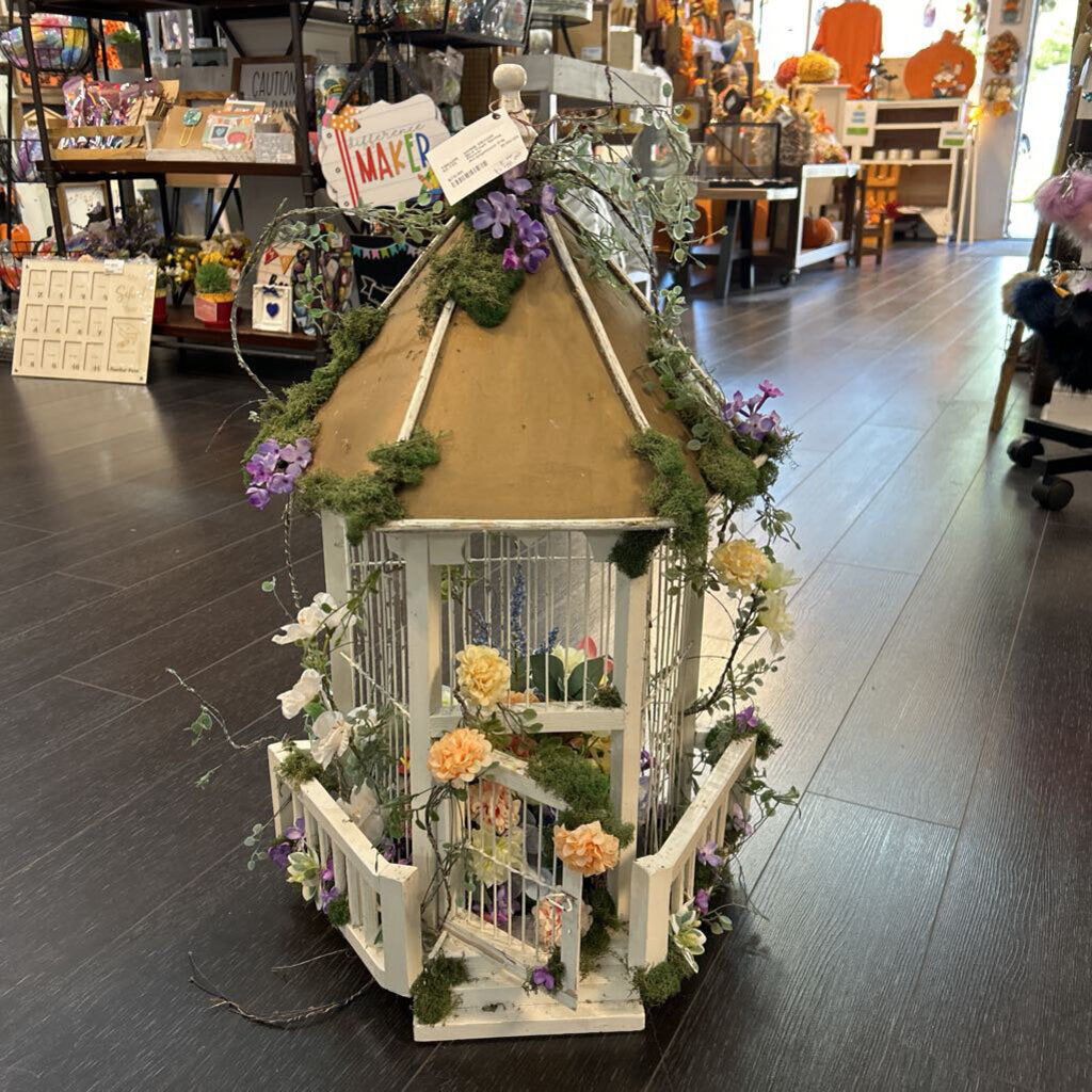 Bird Cage Spring Flower Arrangement F16