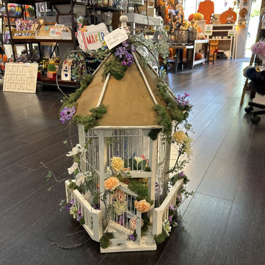 Bird Cage Spring Flower Arrangement F16