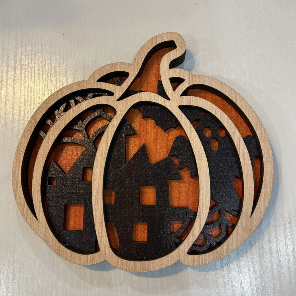 Pumpkin 3D Layered Sign