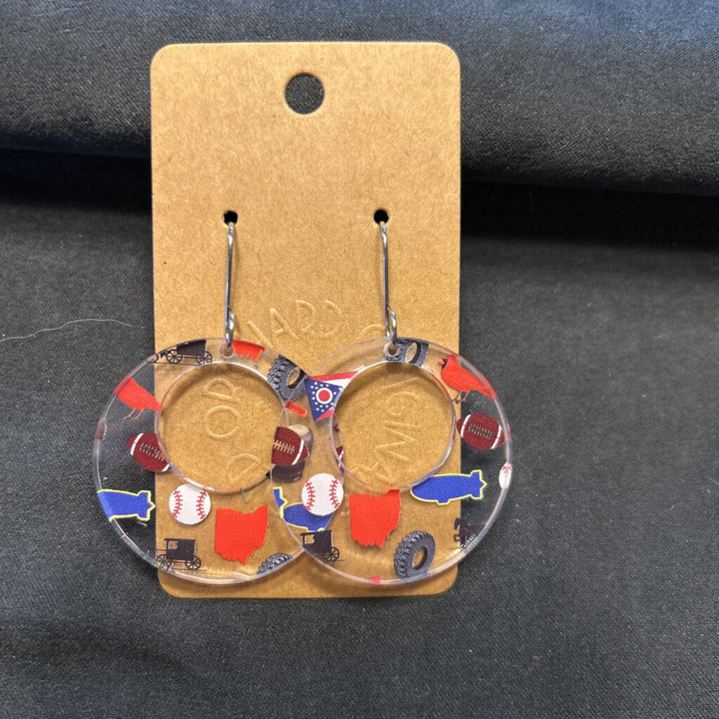Ohio Love Large Circle Earring