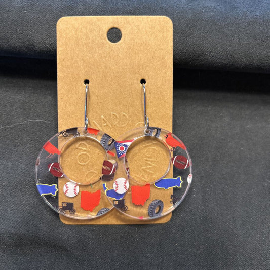Ohio Love Large Circle Earring