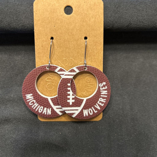 Michigan Football Earrings