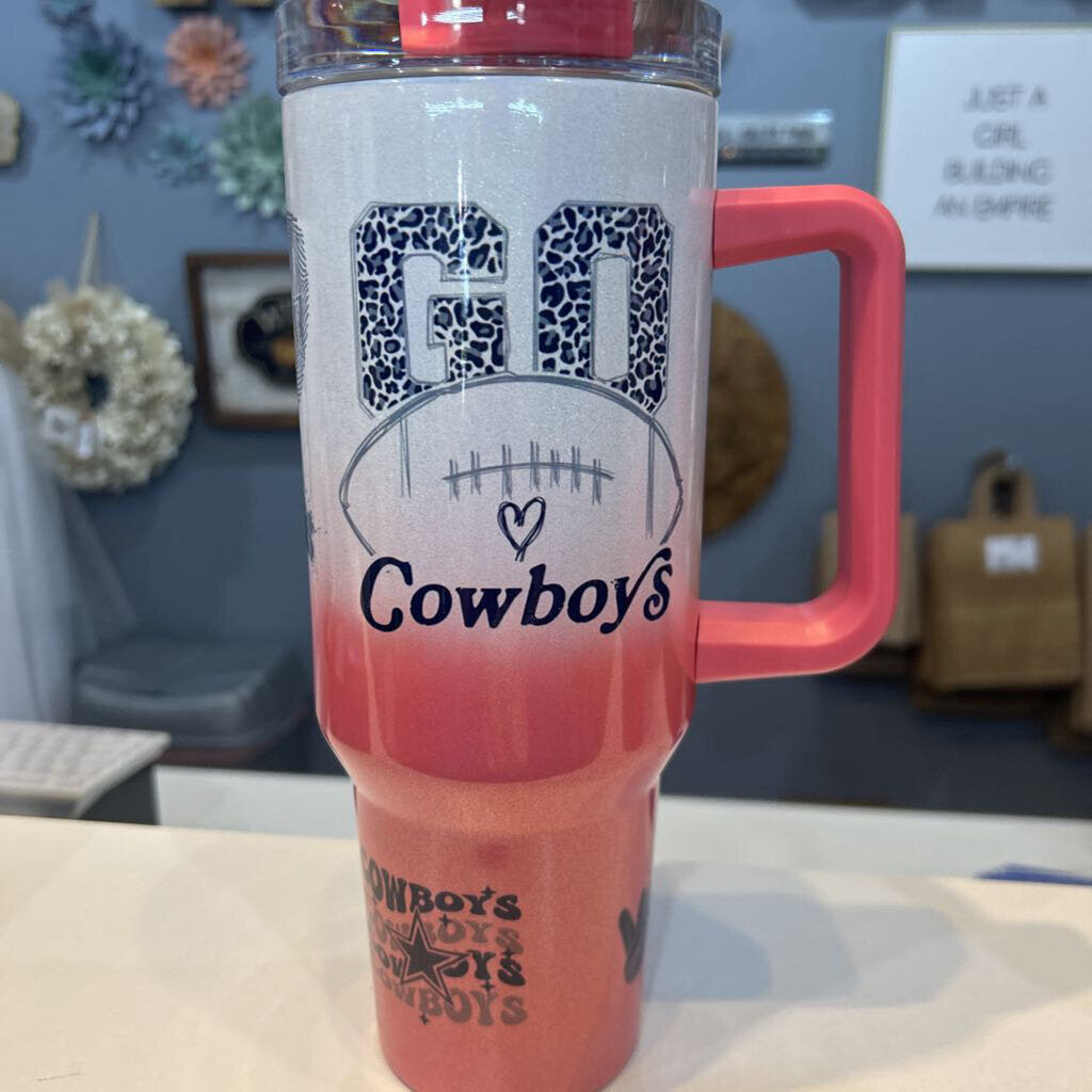 Cowboys Gang 40oz Pink Ombre Shimmer